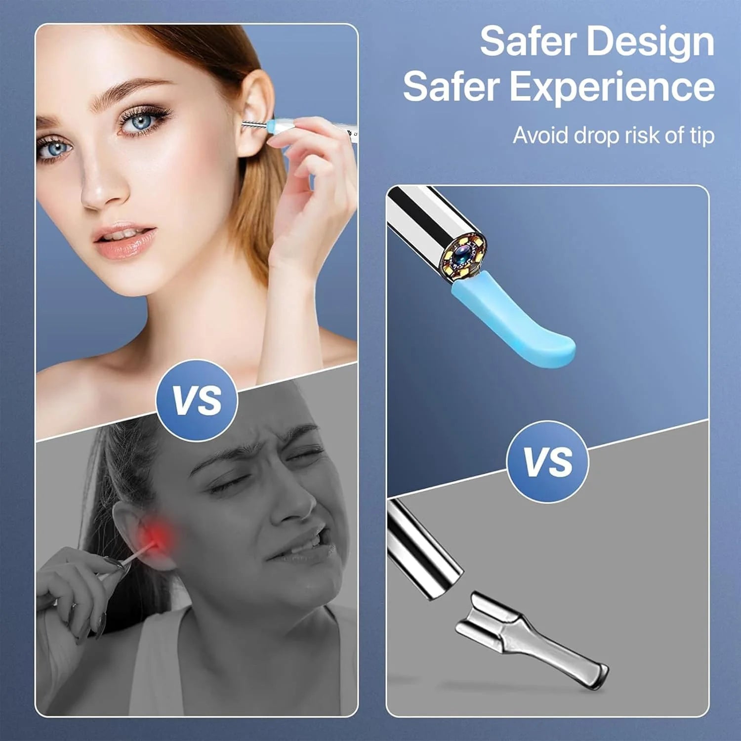 Dr. Smart Ear Cleaner Kit with HD Camera & WiFi – 6 LED Endoscope Tool for Android/iOS + 11 Free Silicone Tips (White)